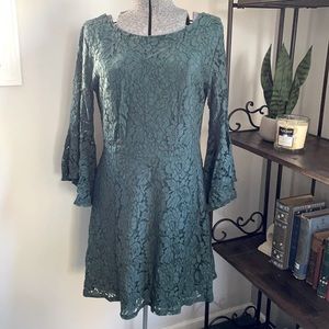 Krazy Kat Elegant Hunter Green dress